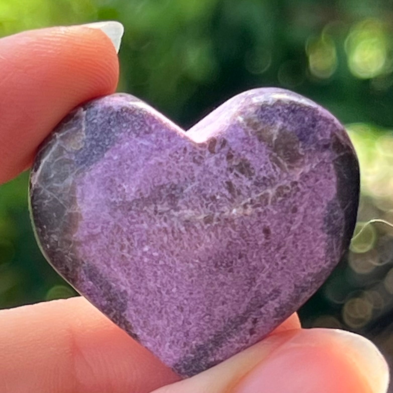 Purpurite Heart Carving