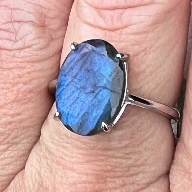 Labradorite ~ Sterling Silver Ring ~ Size 7