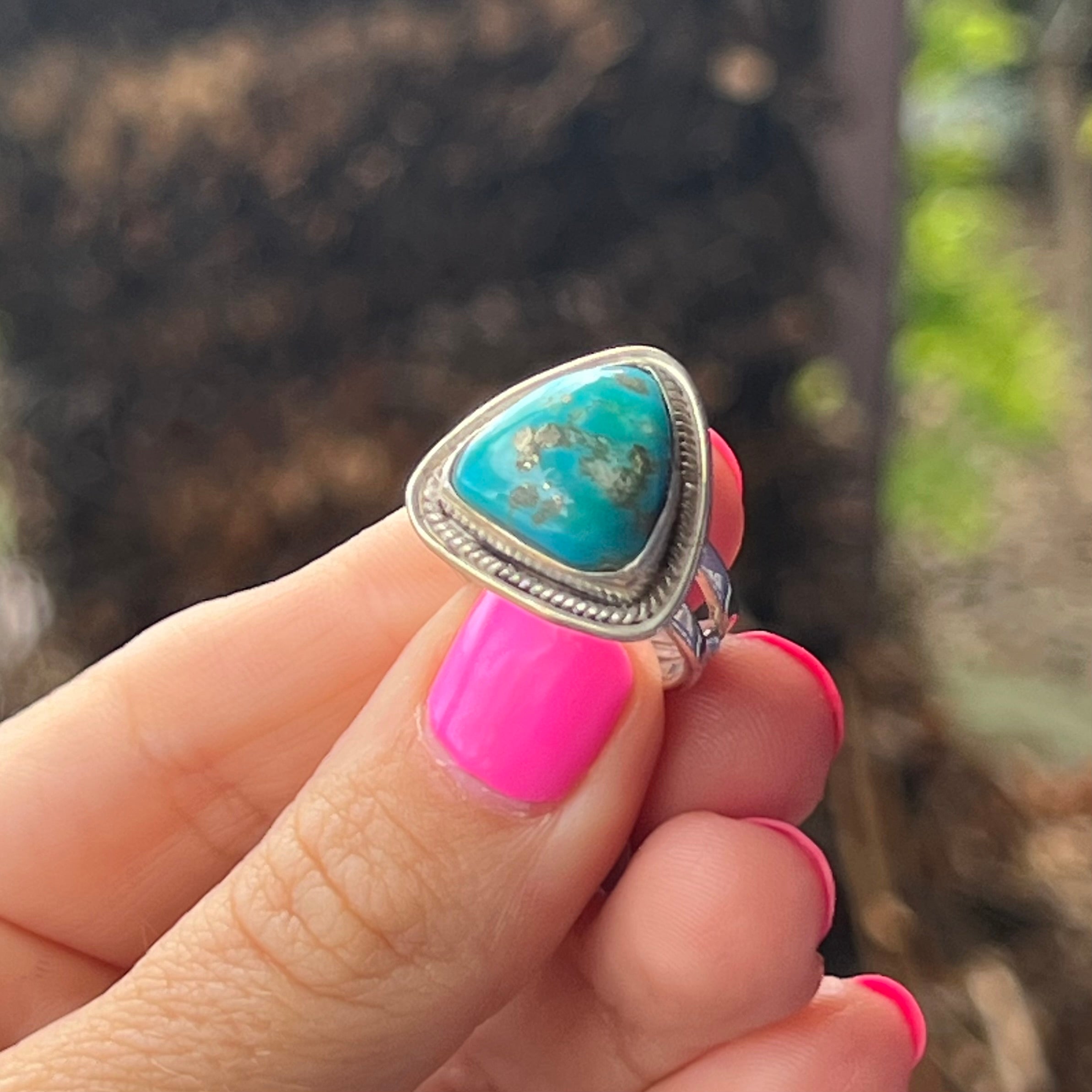 Turquoise ~ Sterling Silver Ring ~ Size 7