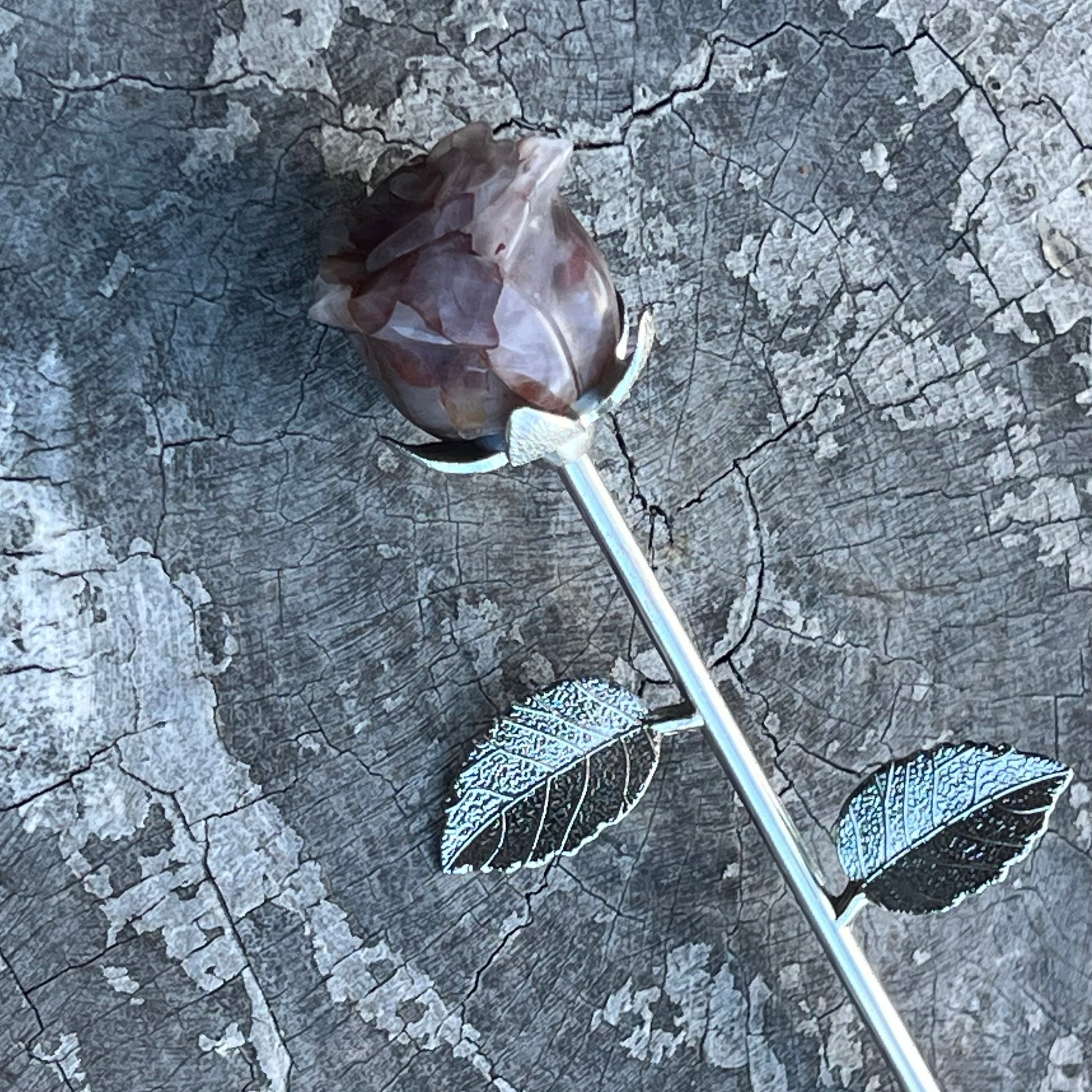 Fire Quartz Everlasting Rose