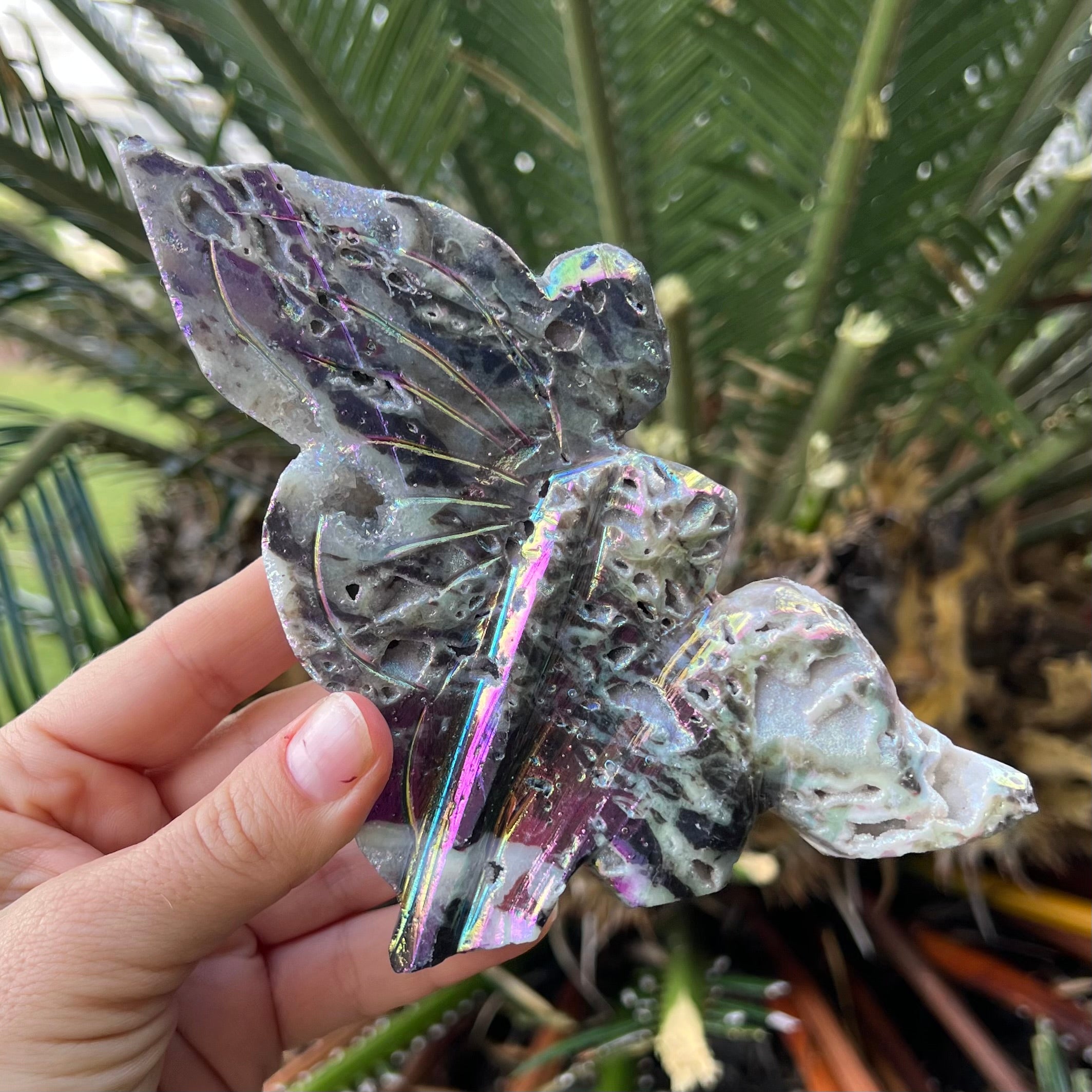 Sphalerite Fairy Carving ~ Electroplated