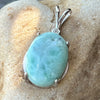 Larimar and Topaz ~ Sterling Silver Pendant (2)