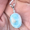 Larimar and Topaz ~ Sterling Silver Pendant (3)
