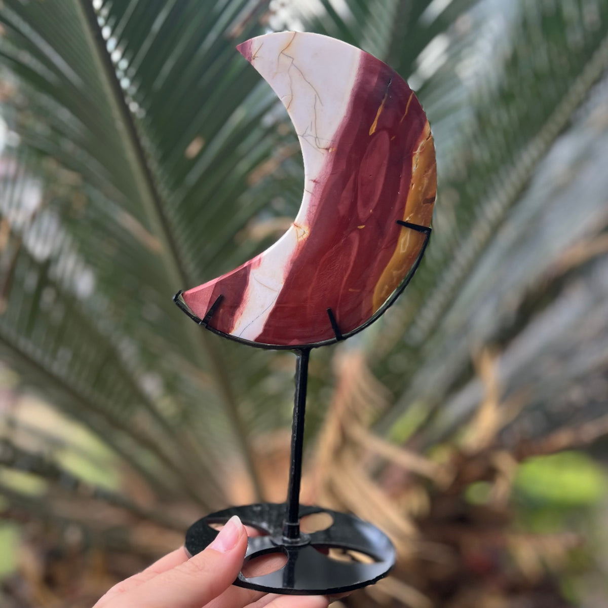 Mookaite Crescent Moon Carving
