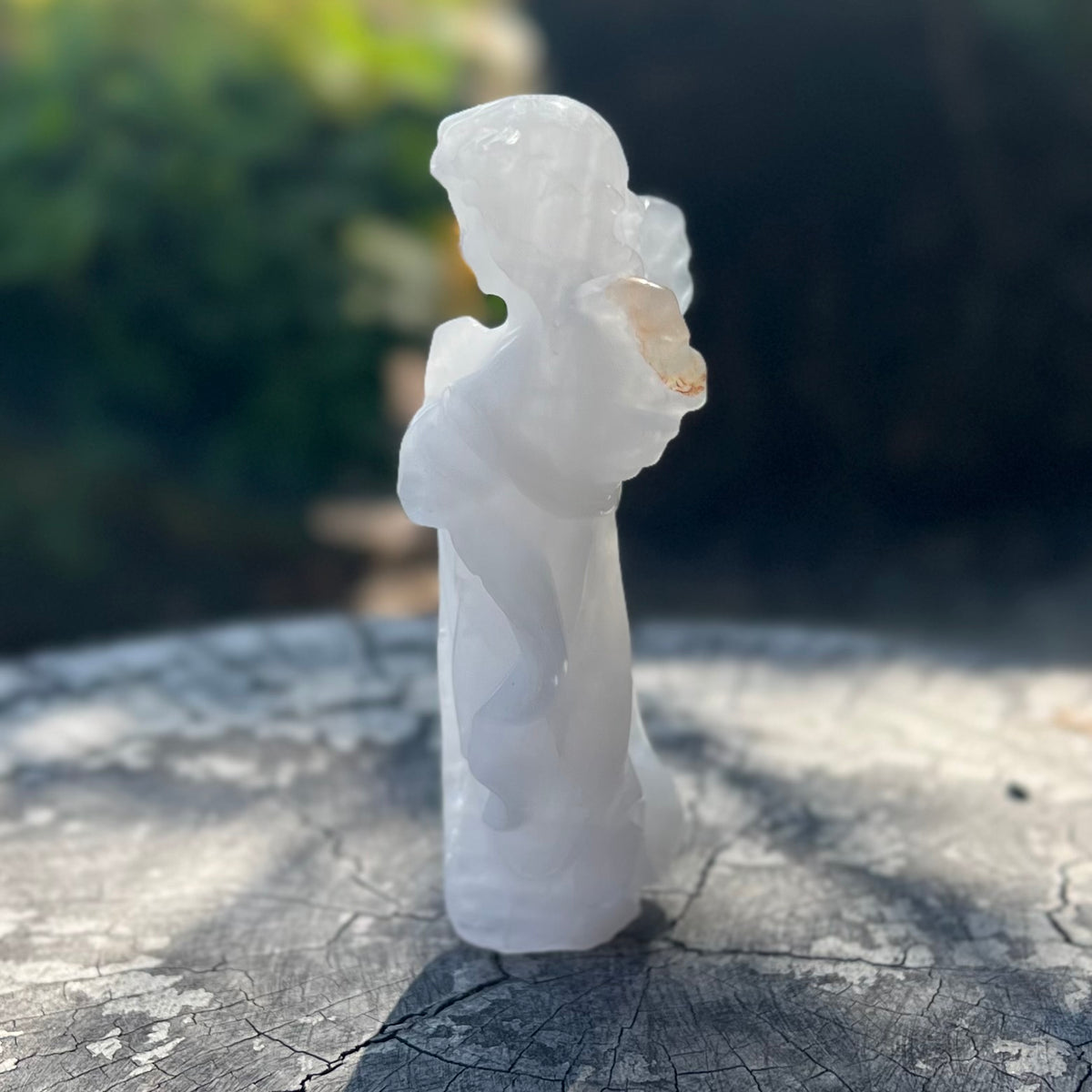 Memorial Angel ~ Quartz Carving