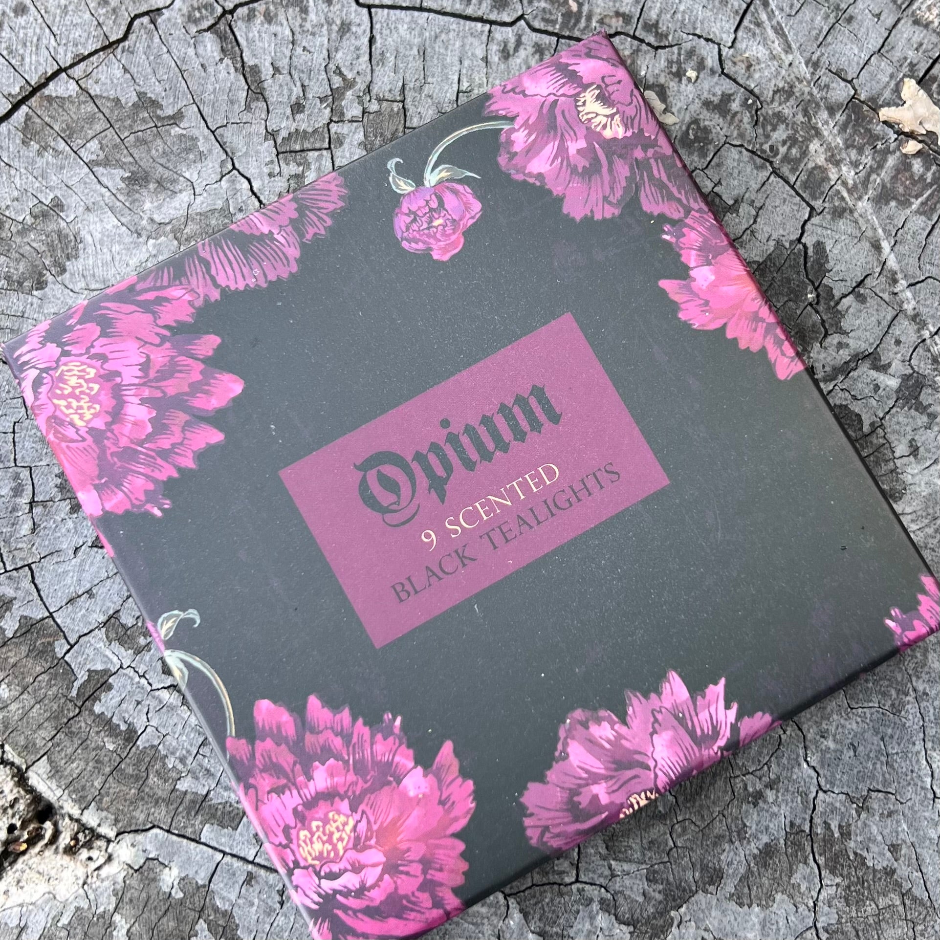 Opium Scented ~ Black Tea Light Candles