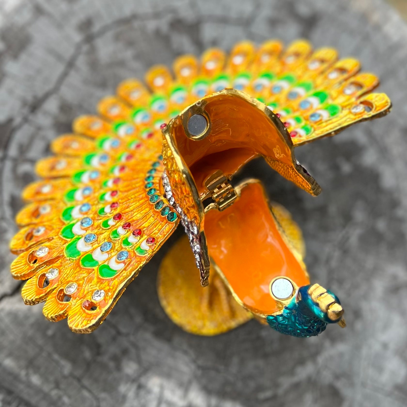 Golden Peacock ~ Trinket Box