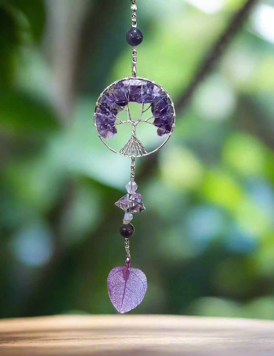 Amethyst Tree of Life Suncatcher Small