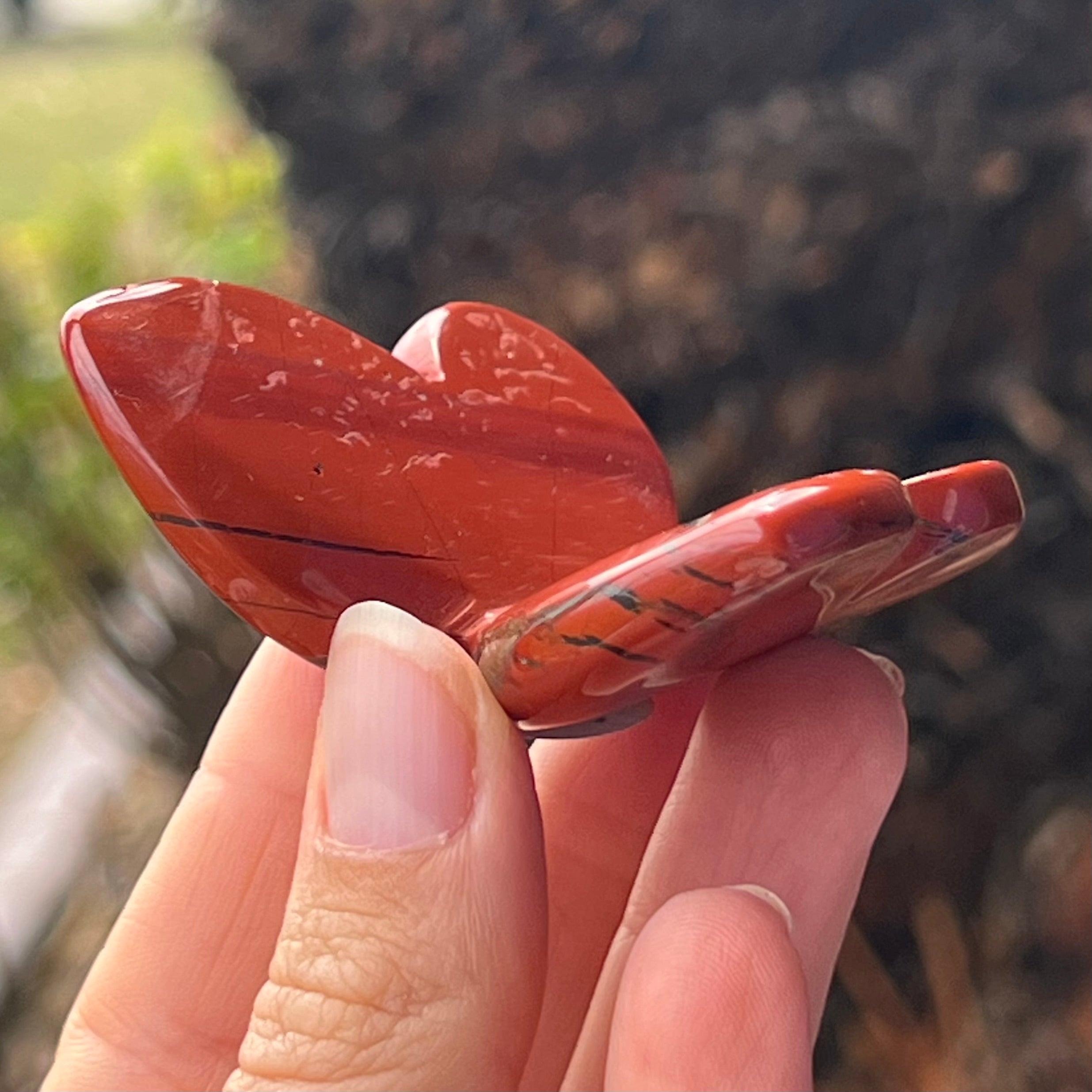 Red Jasper Butterfly Carving (1)
