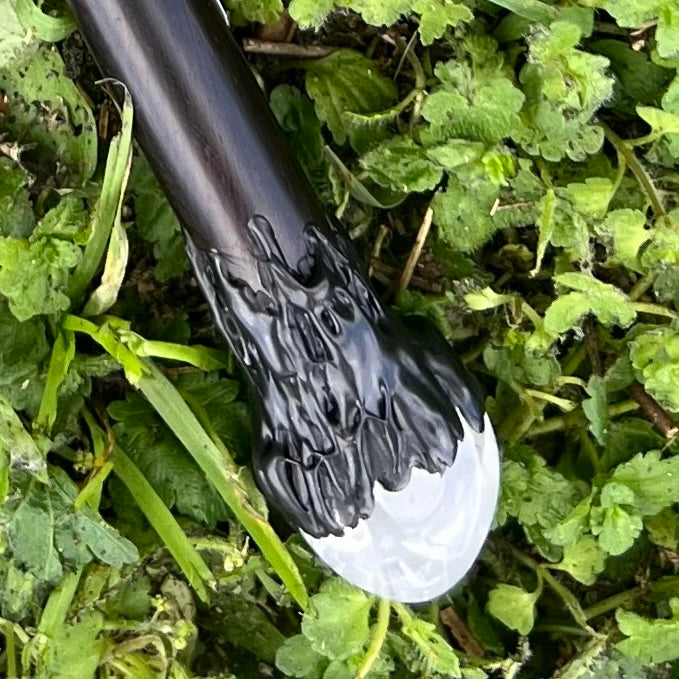 Raven Black Obsidian Wand
