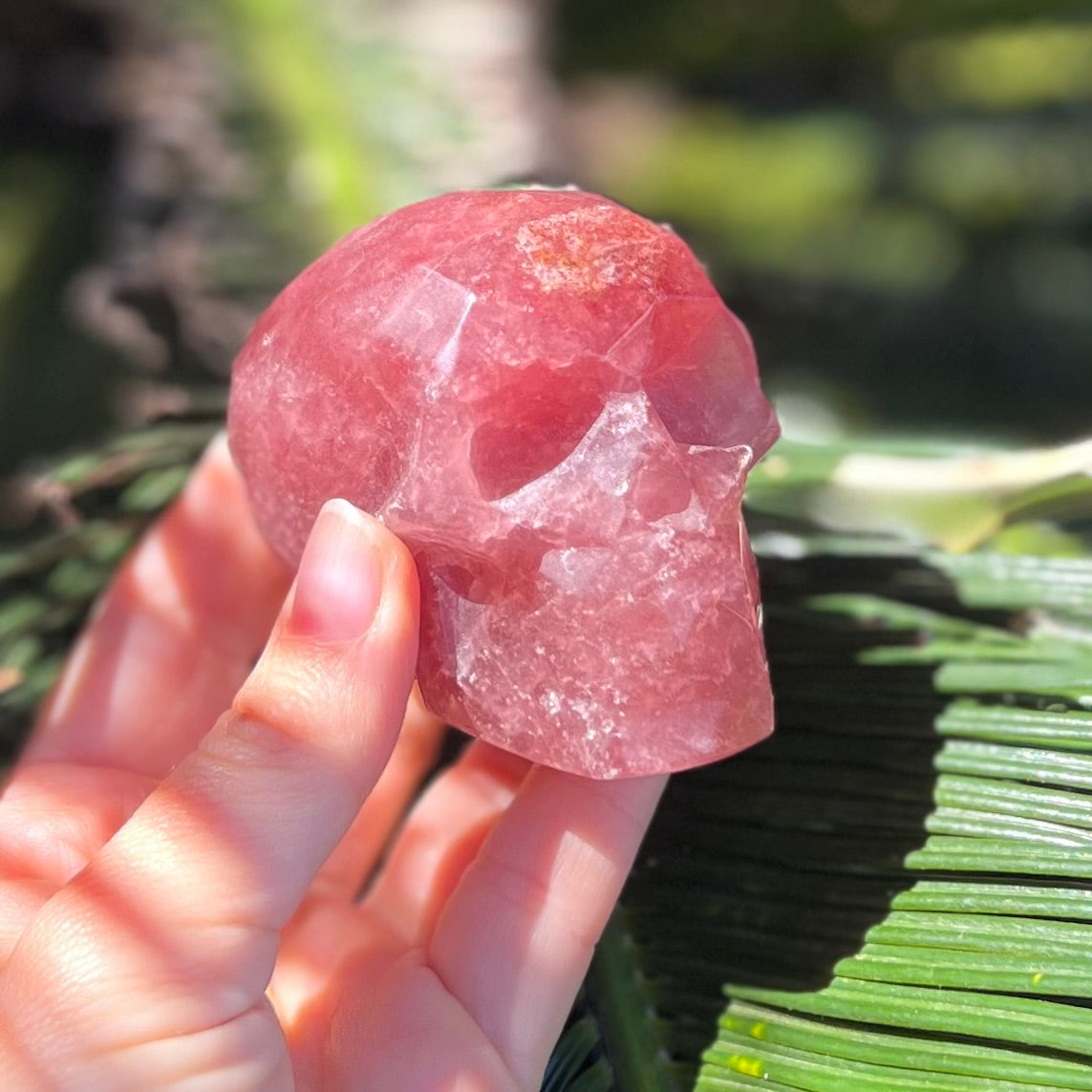 Strawberry Quartz ~ Presence ~ Skull Carving
