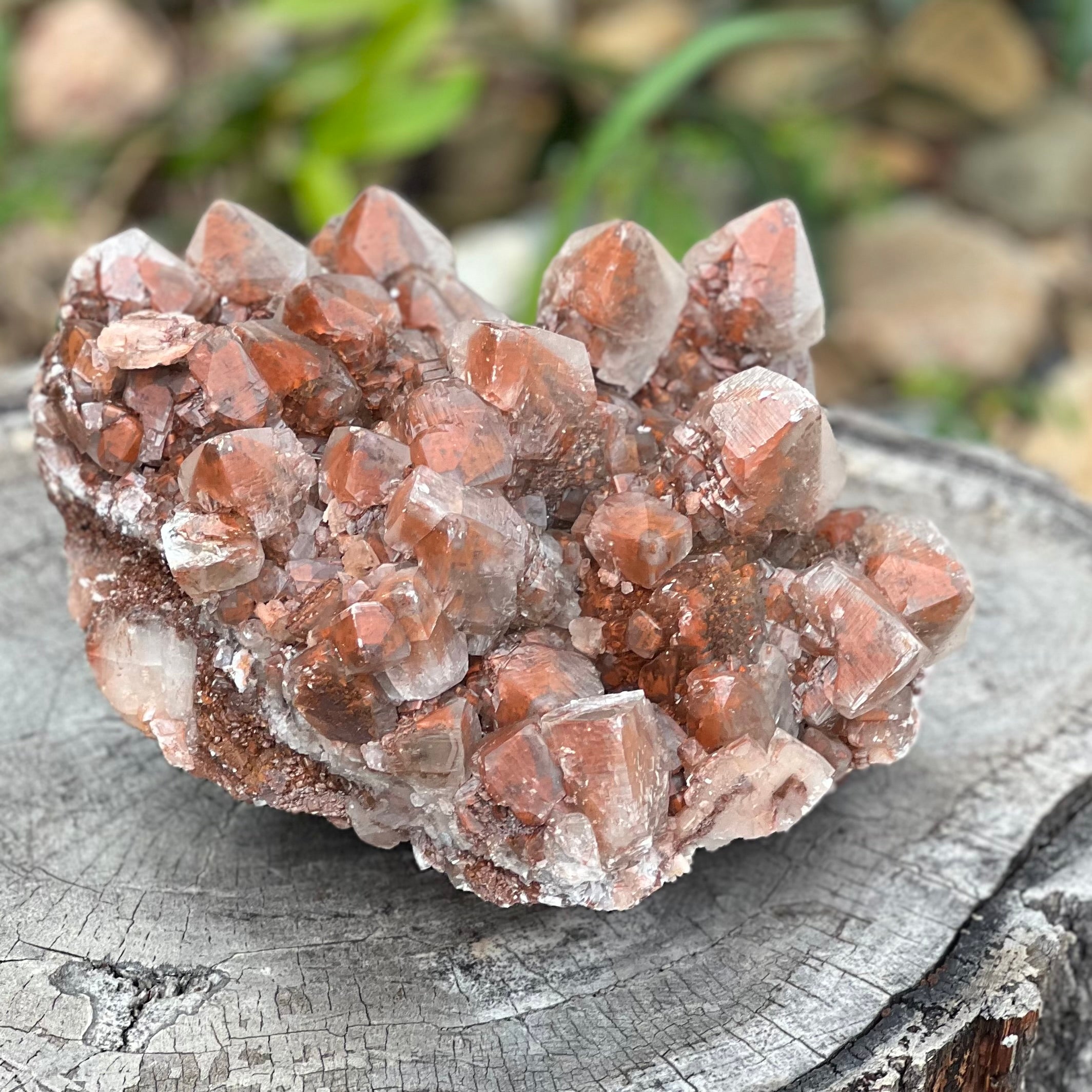 Raw Natural Red Calcite Cluster