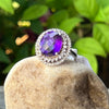 Amethyst Sterling Silver Ring ~ 8
