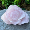 Rose Quartz Rose Carving - Large