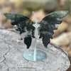 Moss Agate Butterfly Carving