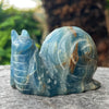 Blue Onyx Snail Carving