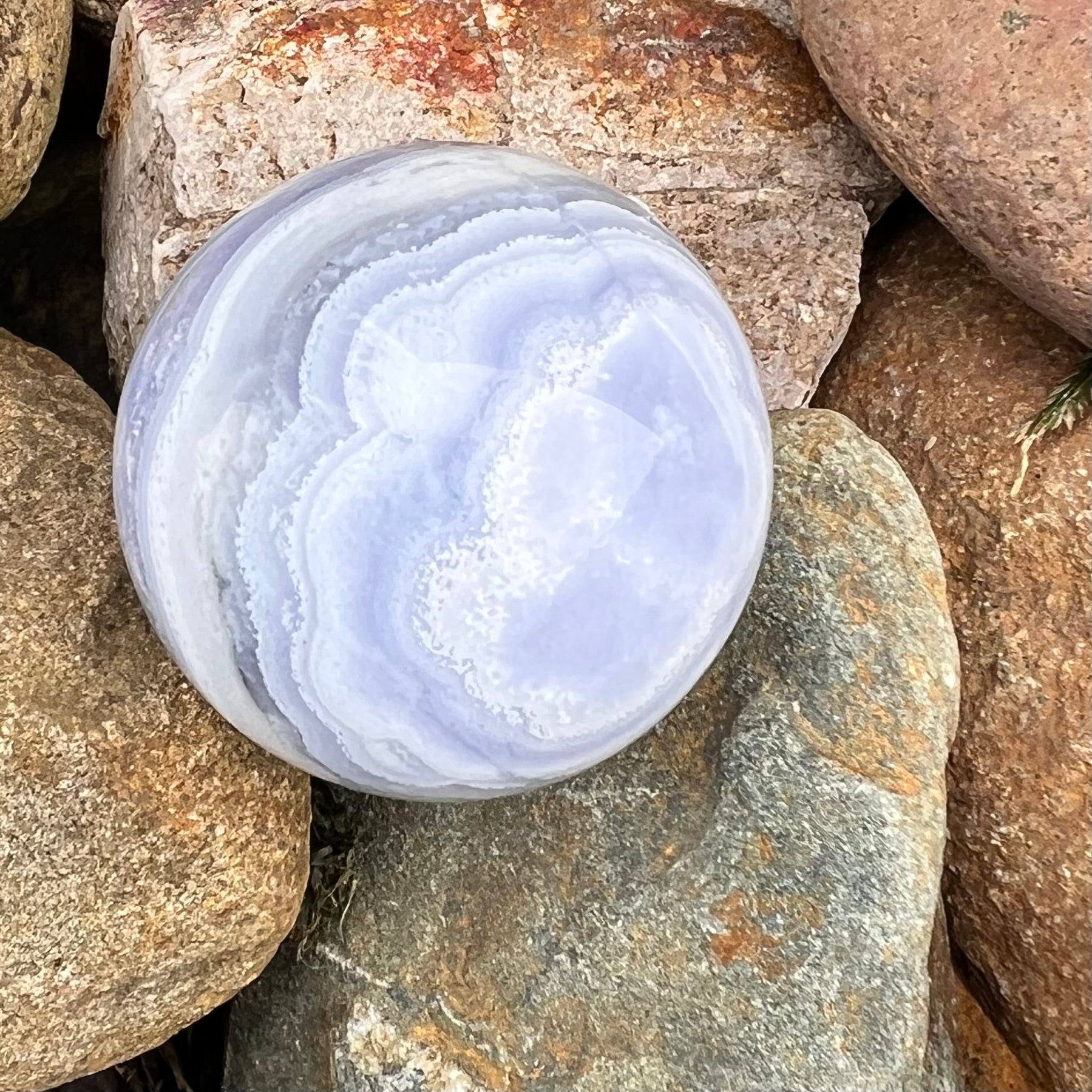 Blue Lace Agate Sphere ~ Specialty Crystal