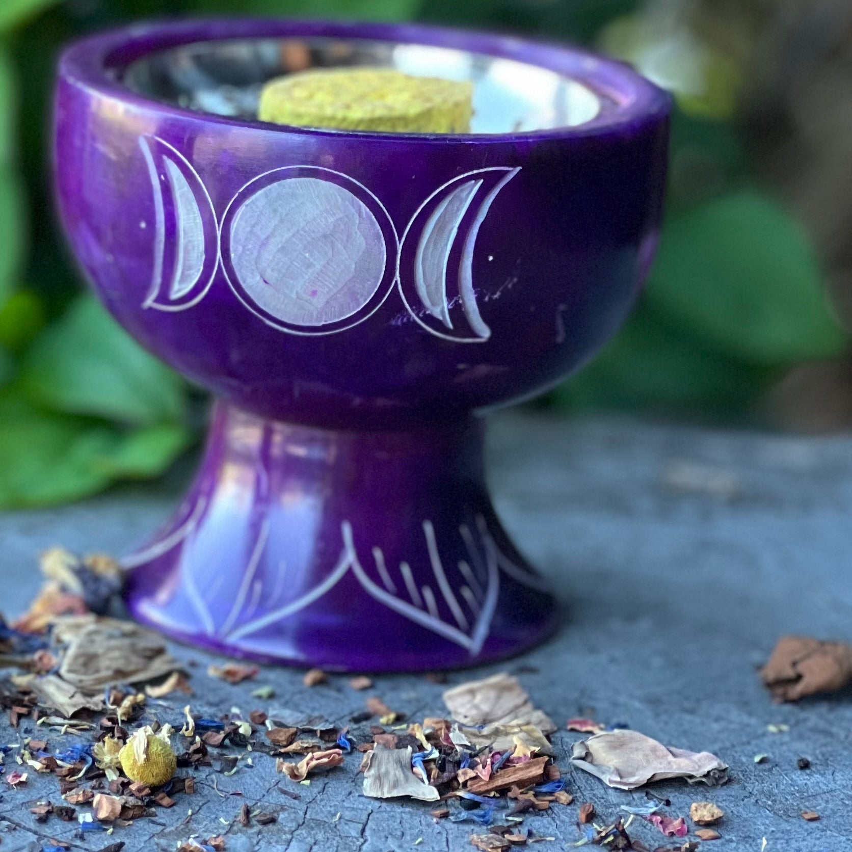 Triple Moon ~ Soapstone Burner