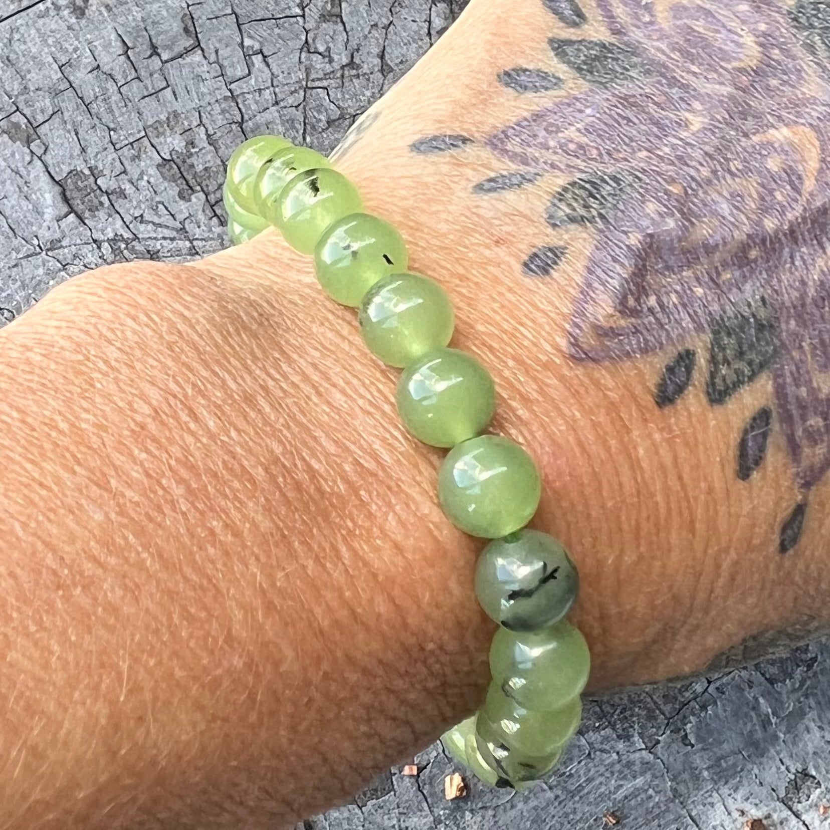 Prehnite Beaded Bracelet