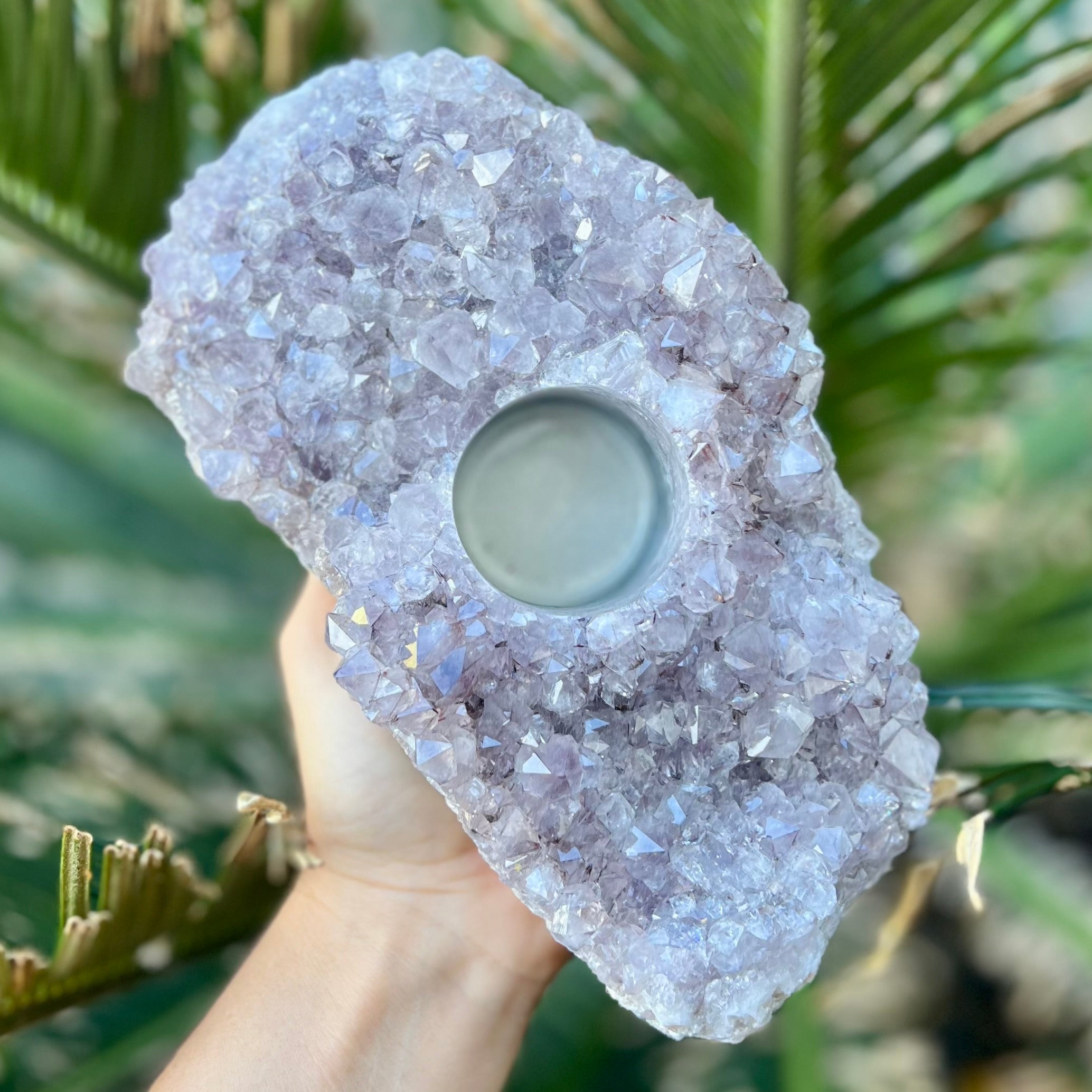 Amethyst Tea Light Candle Holder