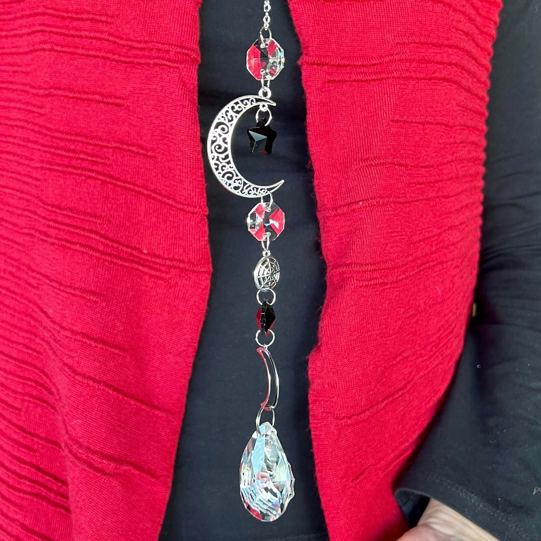 Moon and Spider Web ~ Suncatcher
