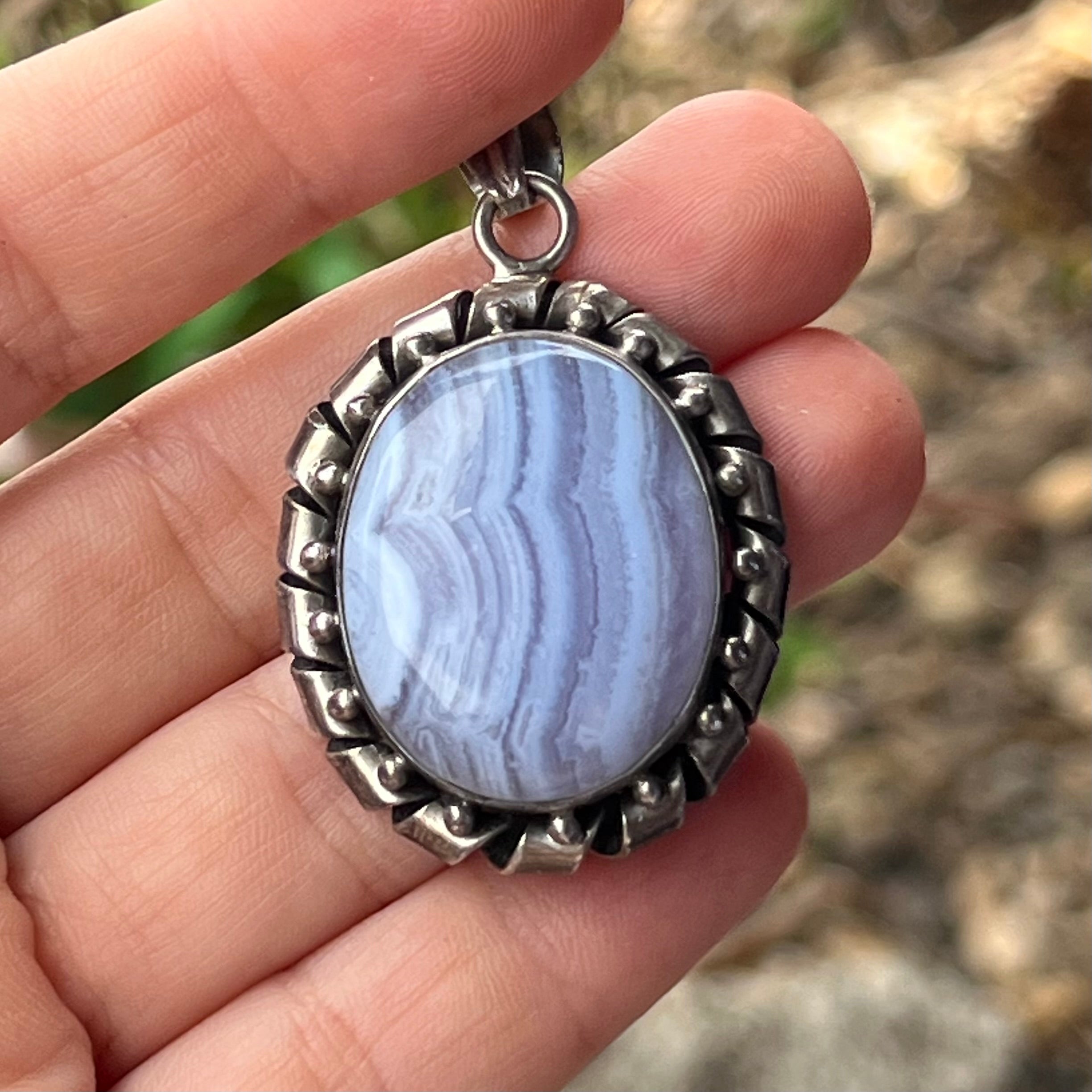 Blue Lace Agate ~ Pendant