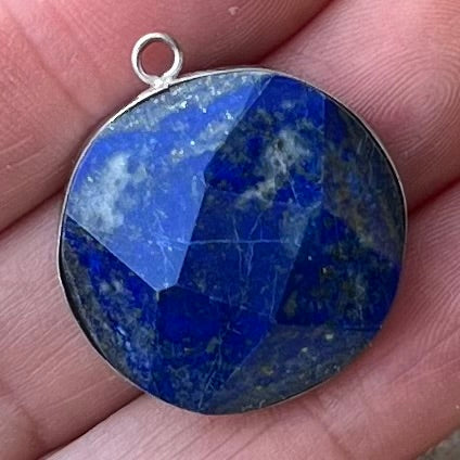 Round Lapiz Lazuli Pendant