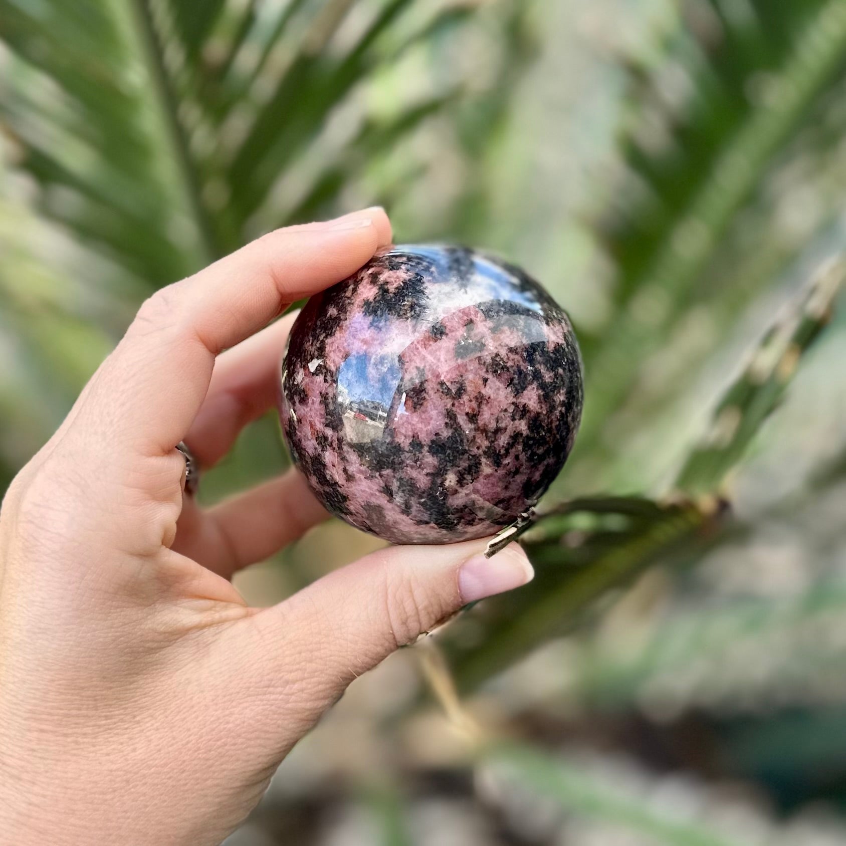 Rhodonite ~ Self Love Sphere