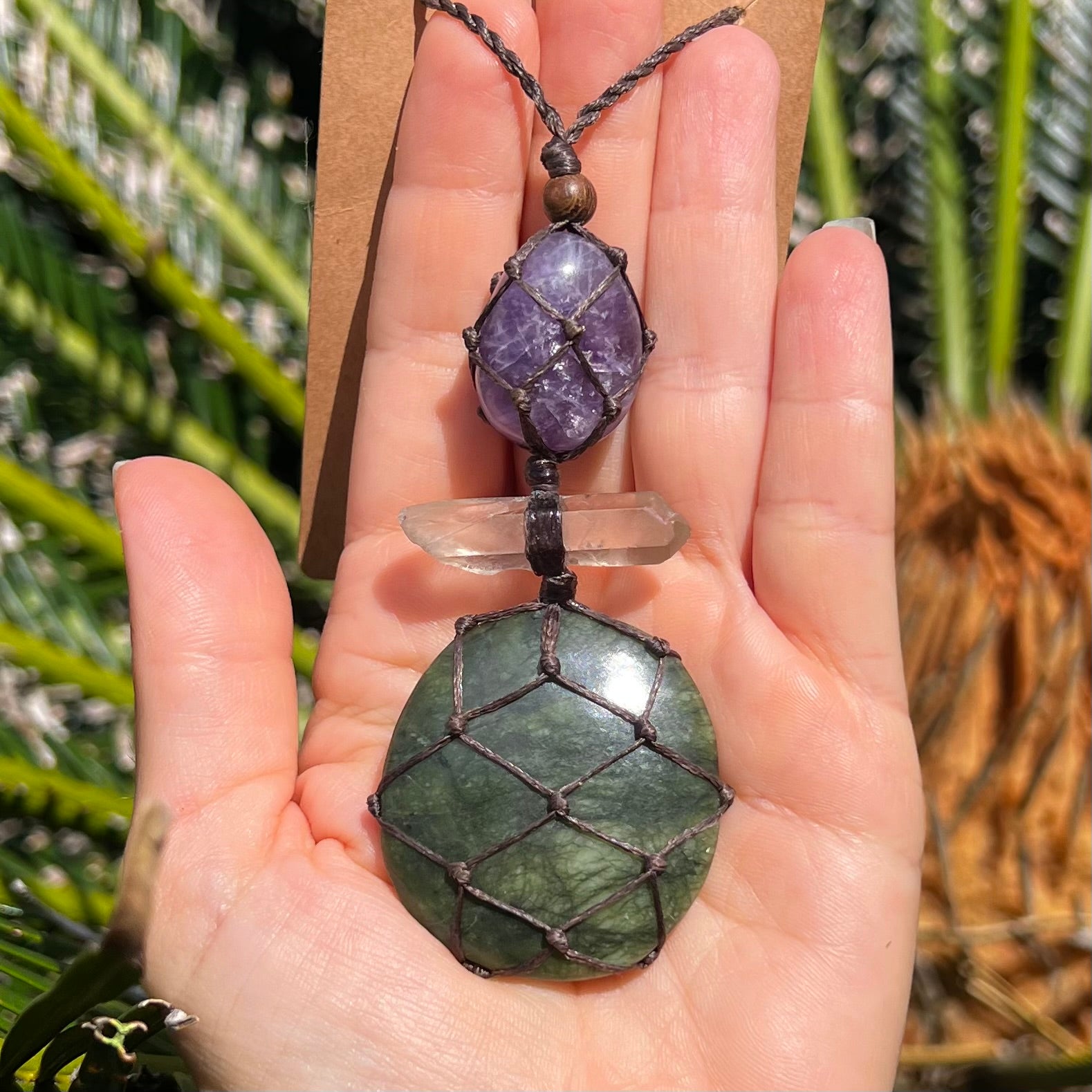 Muse Medicine ~Nephrite, Smokey Quartz & Amethyst ~ Alignment Talisman