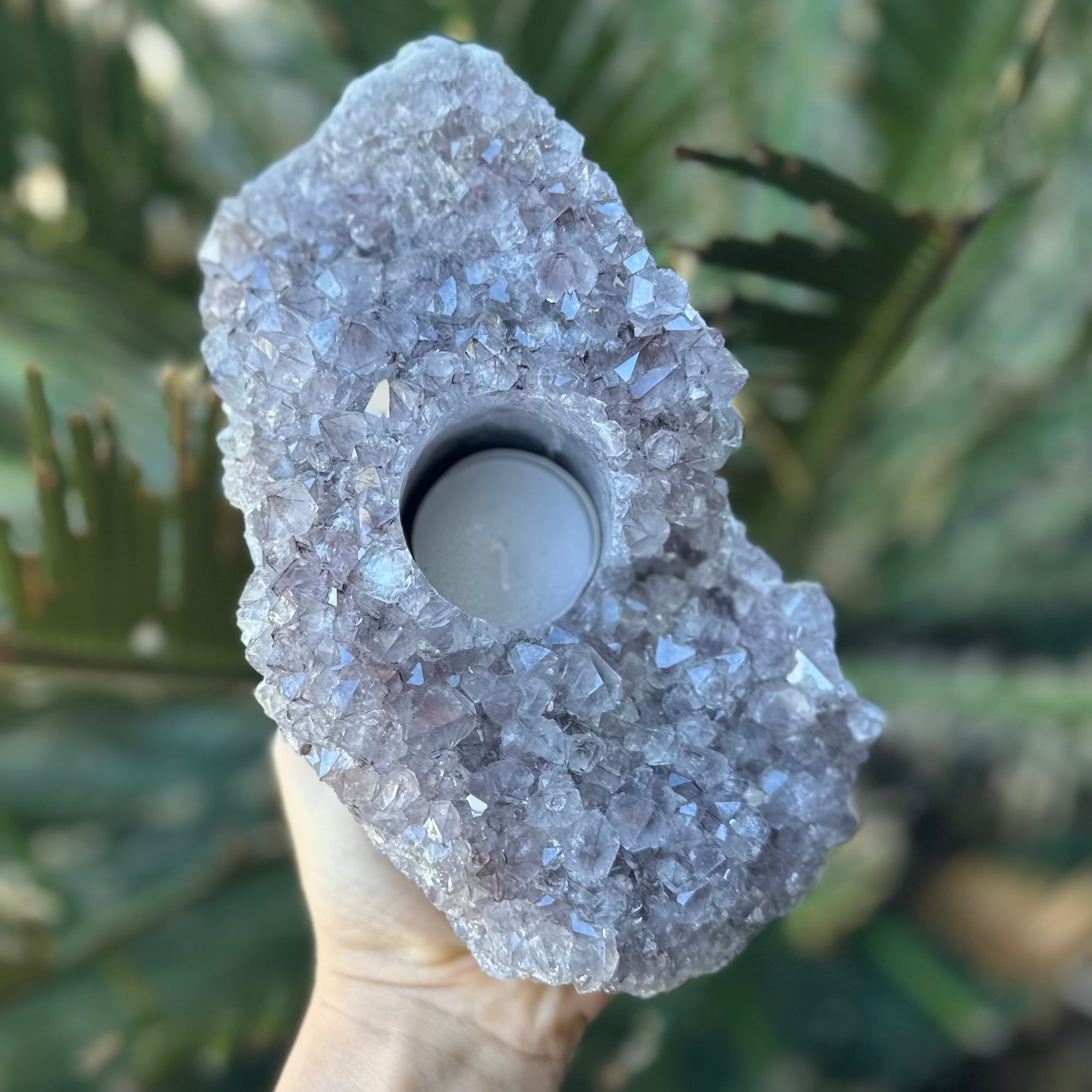 Amethyst Tea Light Candle Holder