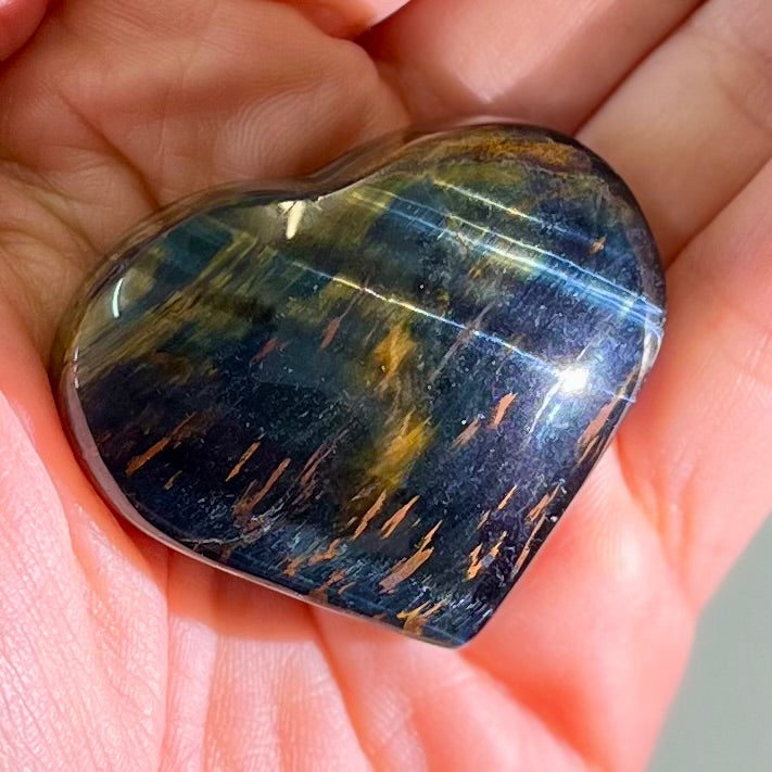 Blue Tiger Eye Heart ~ Specialty Crystal ~ 1
