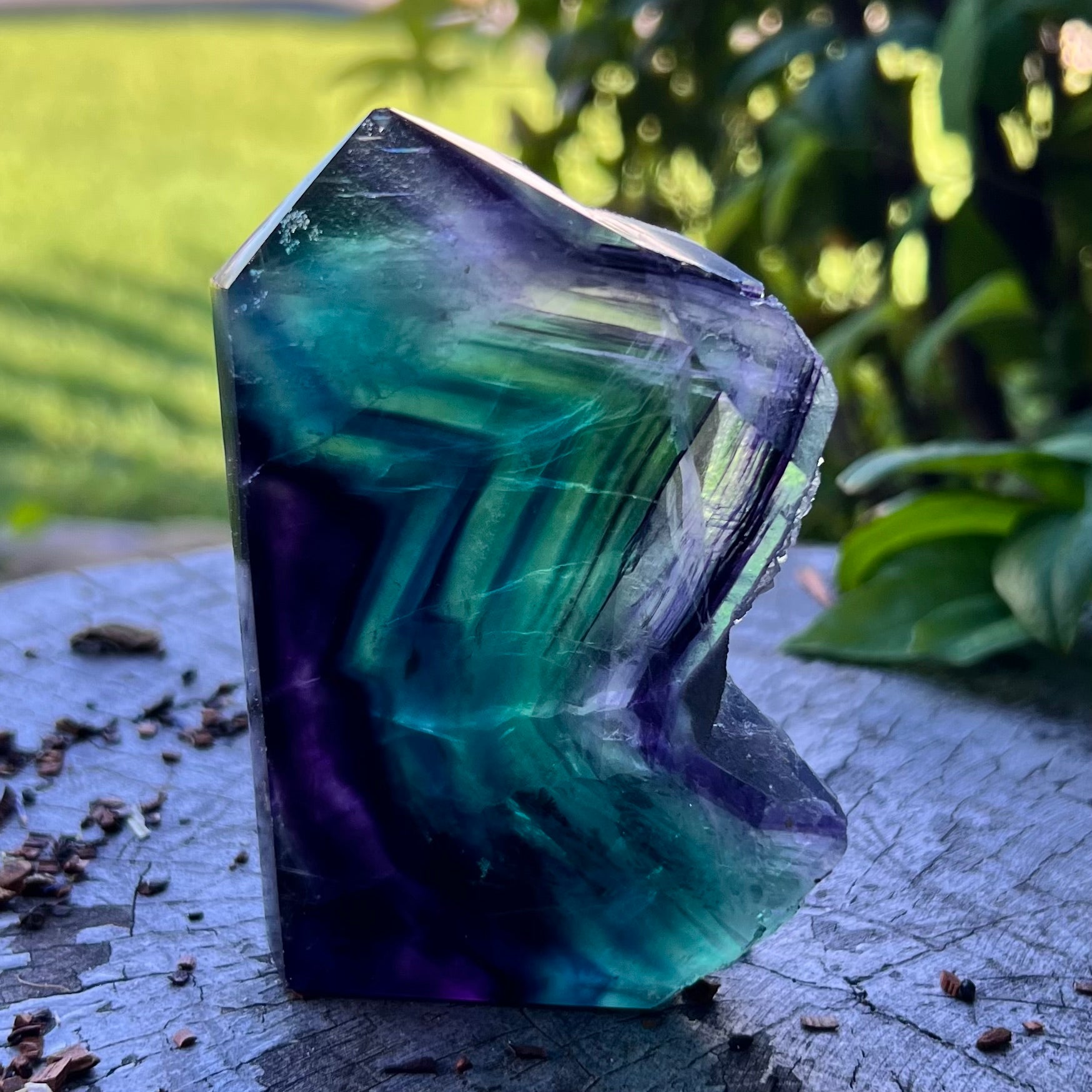 Rainbow Fluorite Semi Raw Generator Tower (1)