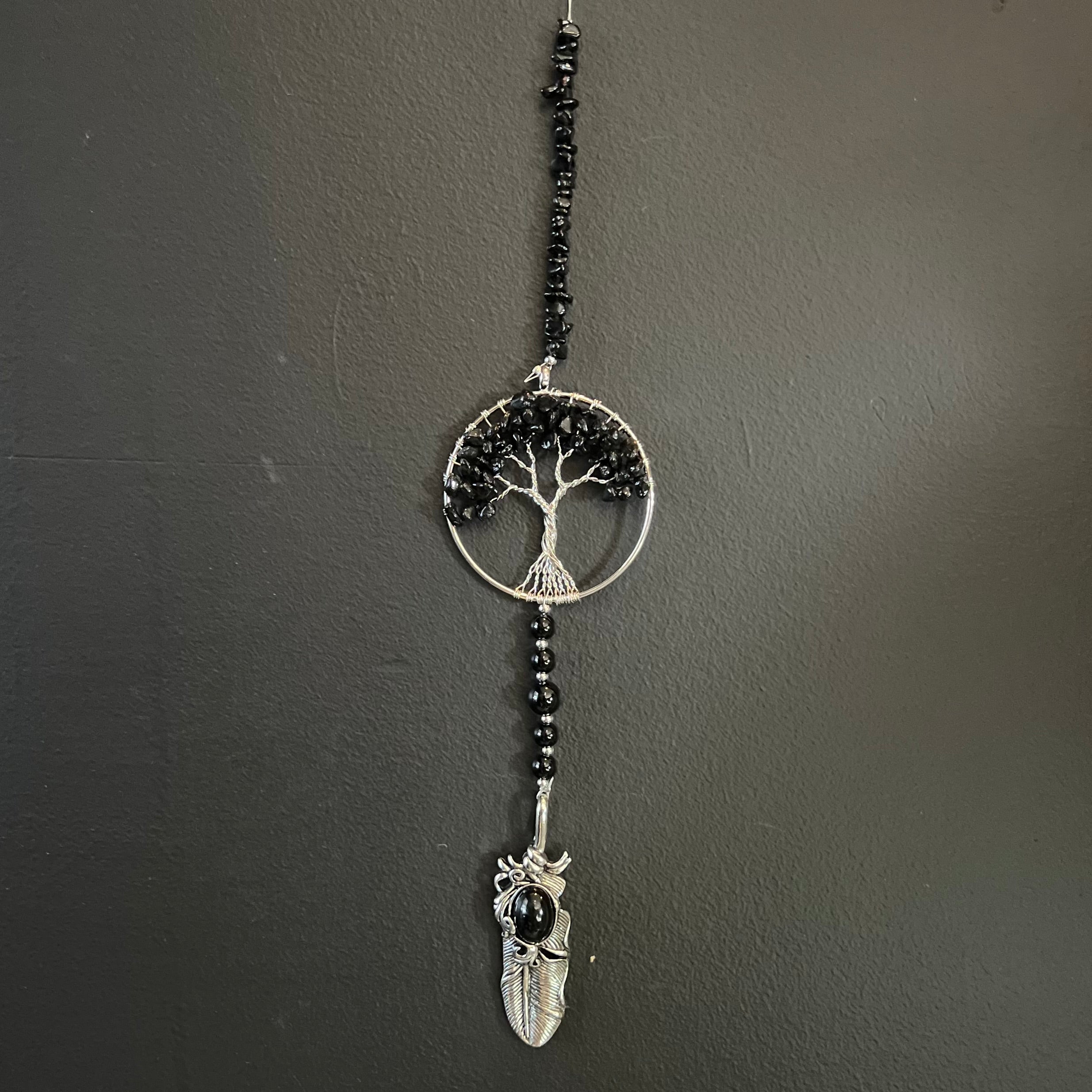 Tree of Life Hanger ~ Black Obsidian