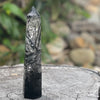 Black Tourmaline in Clear Protective Generator Quartz Tower