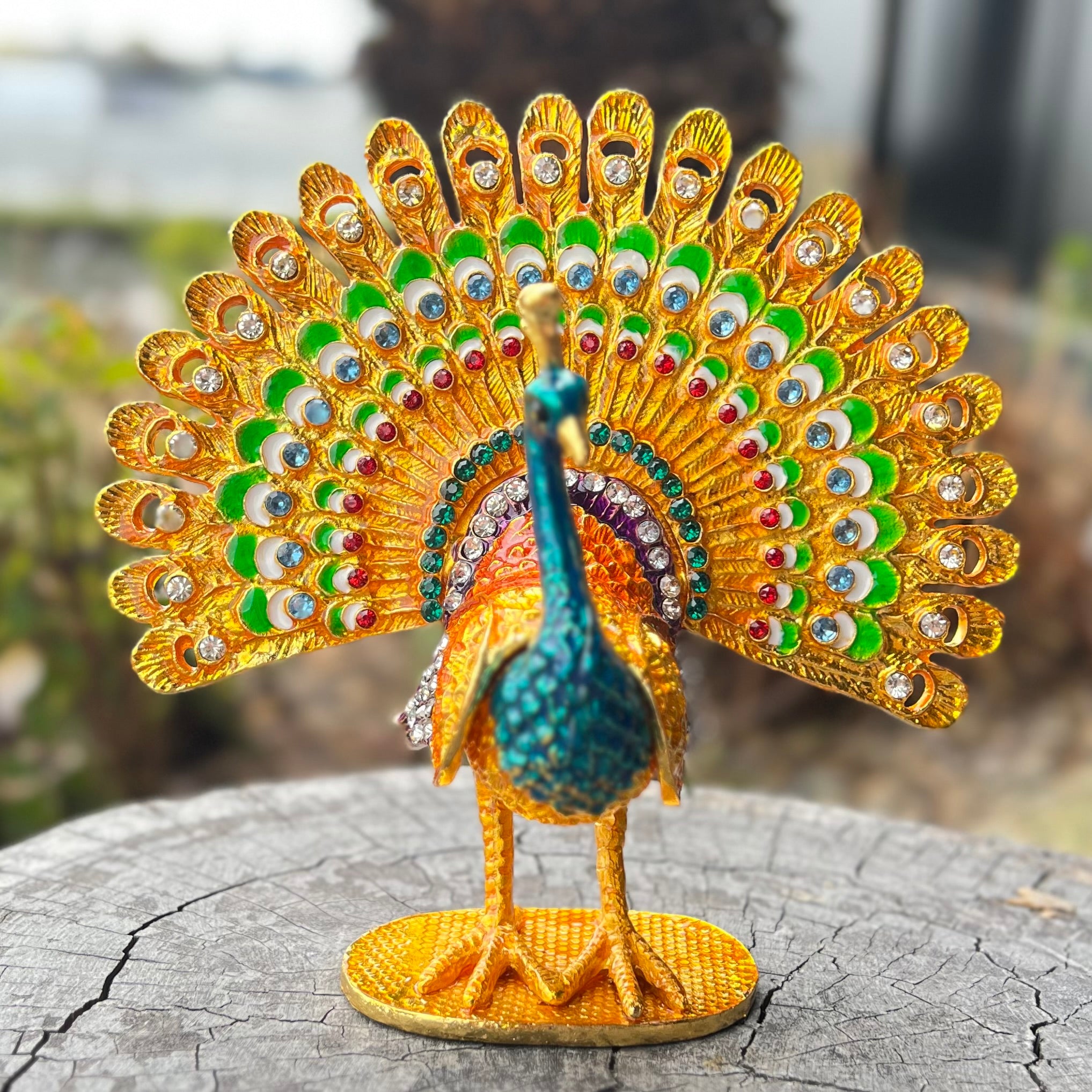 Golden Peacock ~ Trinket Box