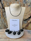 Collier de perles à facettes en obsidienne noire ~ Vibrations de mise à la terre