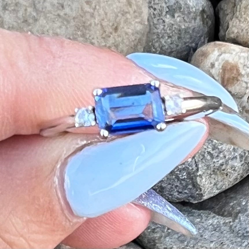 Blue Kyanite Sterling Silver Ring ~ 7