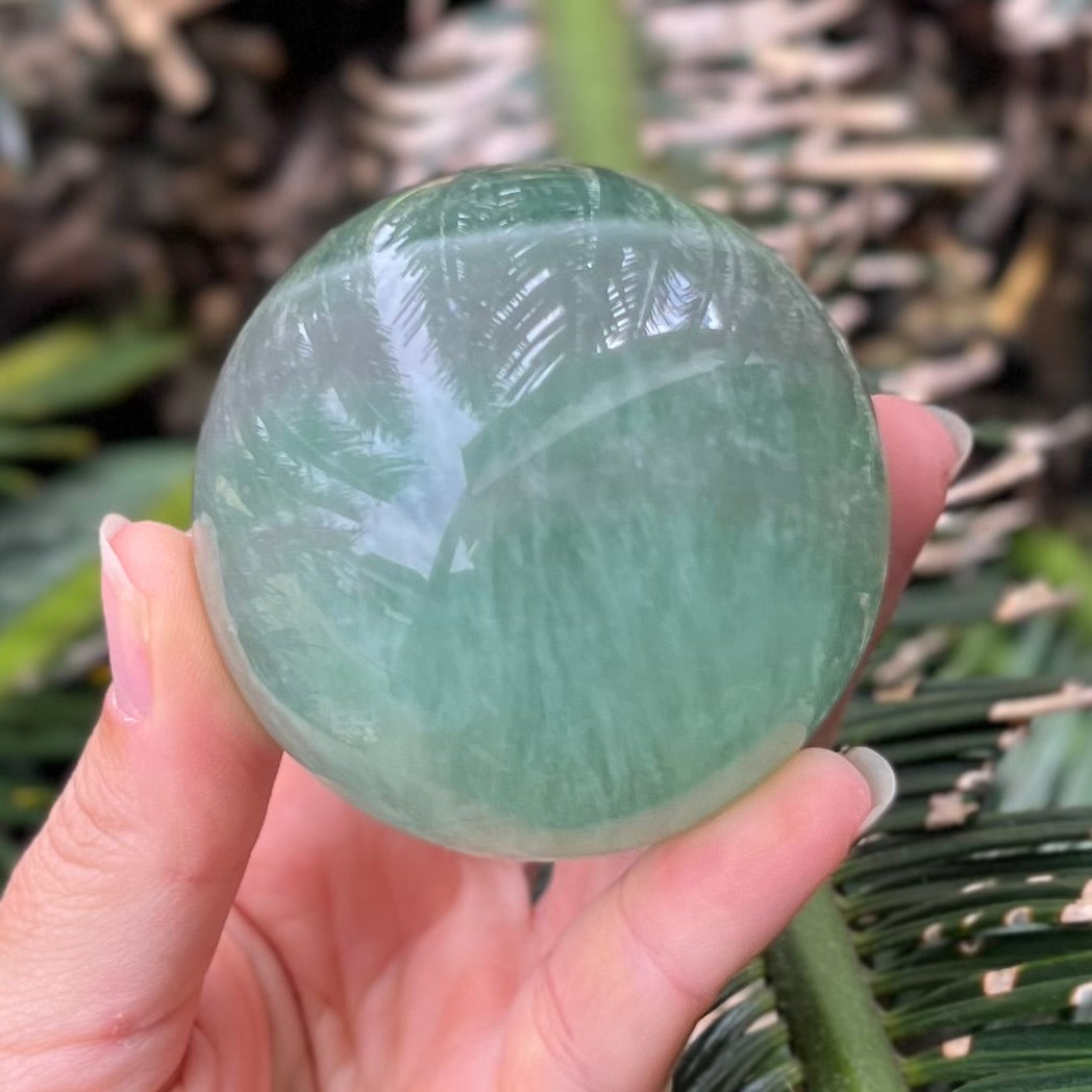 Inner Balancing Green Fluorite Sphere