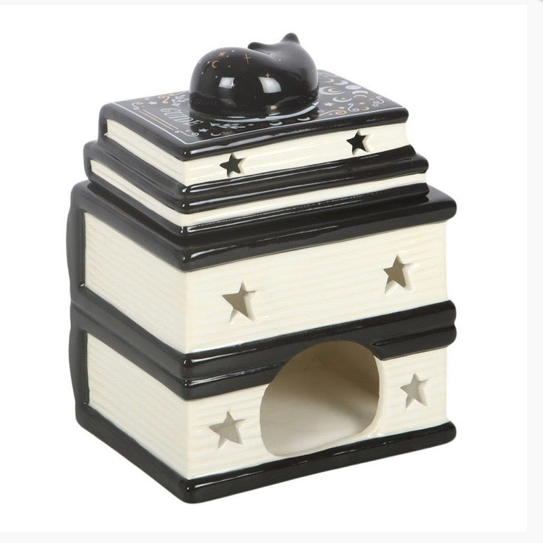 Black Cat Book of Spells Oil Burner