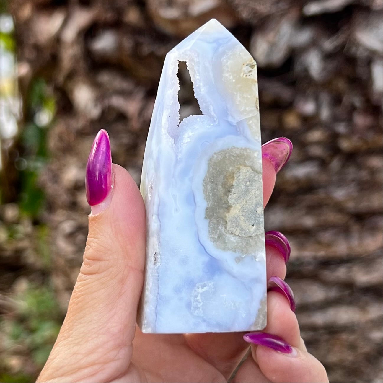 Blue Lace Agate Tower