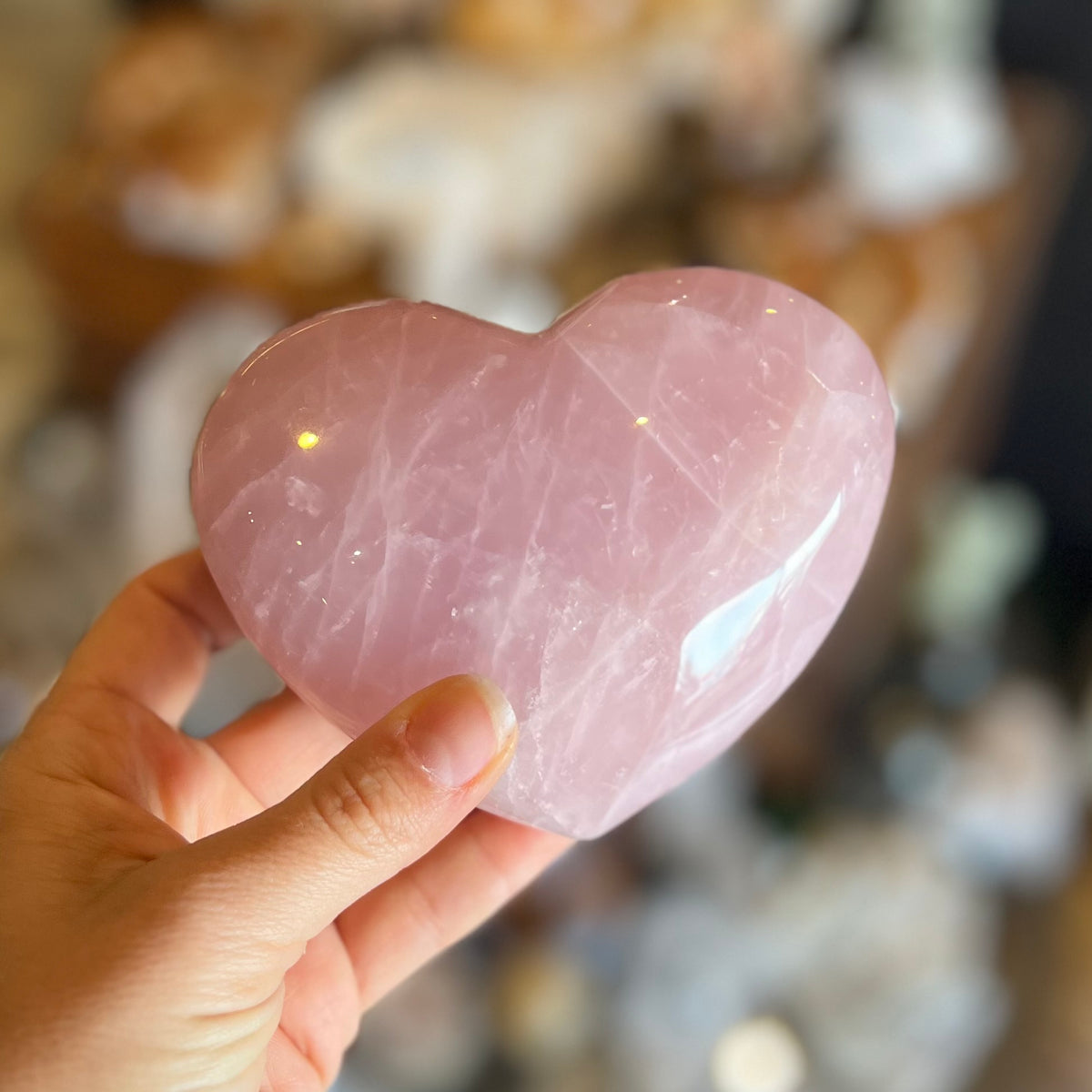 Rose Quartz Large Heart
