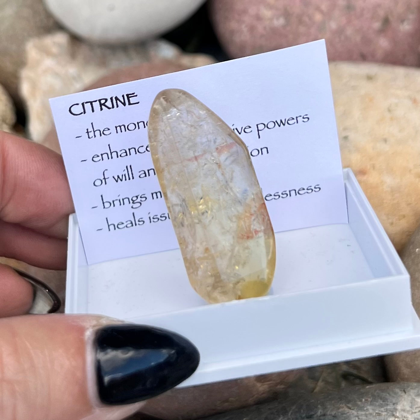 Citrine Tumble ~ Specialty Boxed Crystal