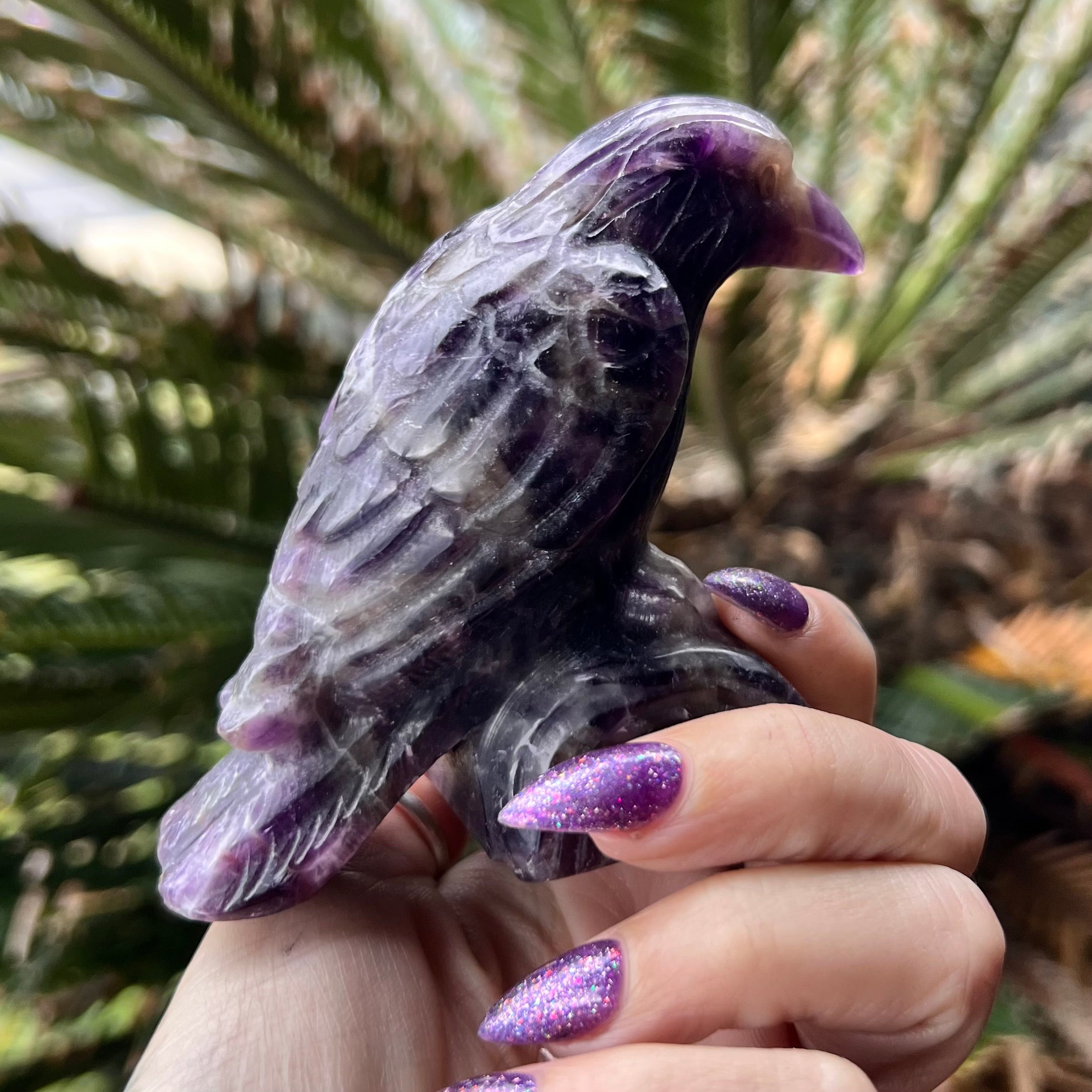 Raven Carving ~ Amethyst