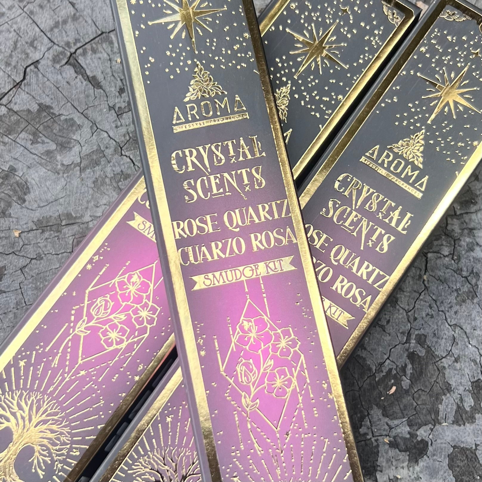 Rose Quartz~ Crystal Scents Smudge Kit Incense
