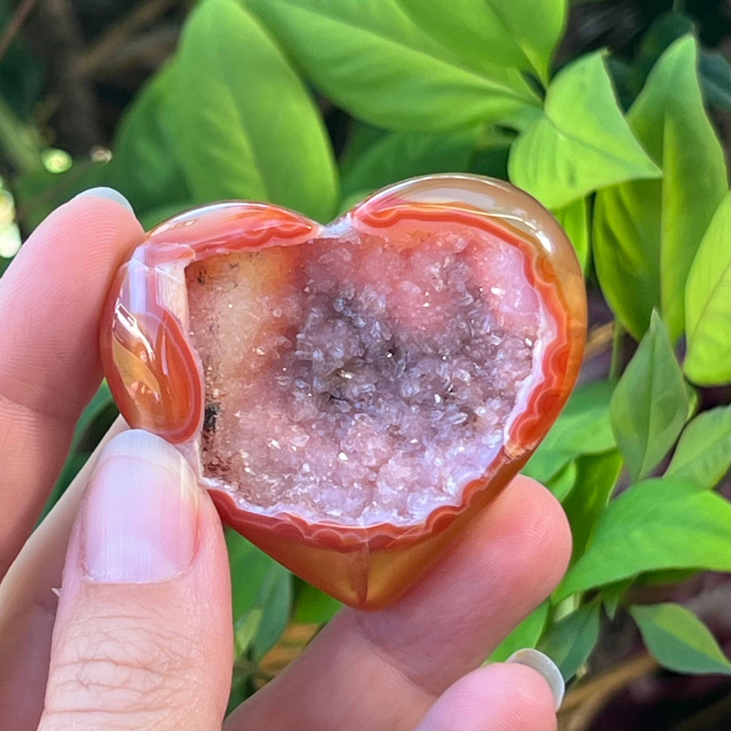 Carnelian Geode Heart ~ 6