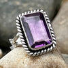 Amethyst Sterling Silver Ring ~ 9