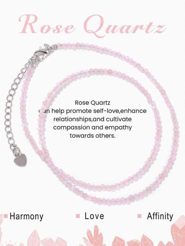 Loving Vibes ~ Rose Quartz Faceted Bead Necklace