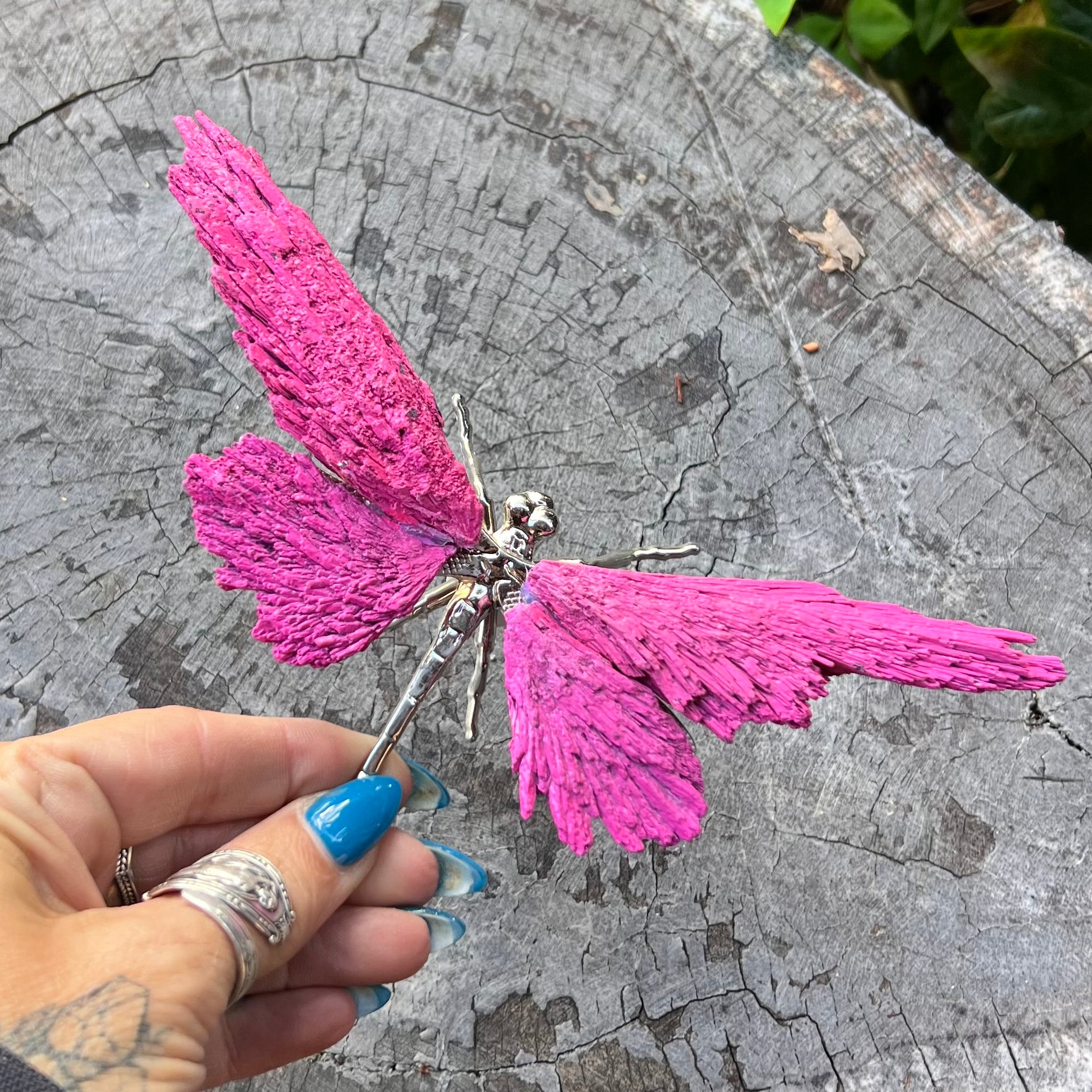 Dragon Fly ~ Kyanite Electroplate ~ Pink