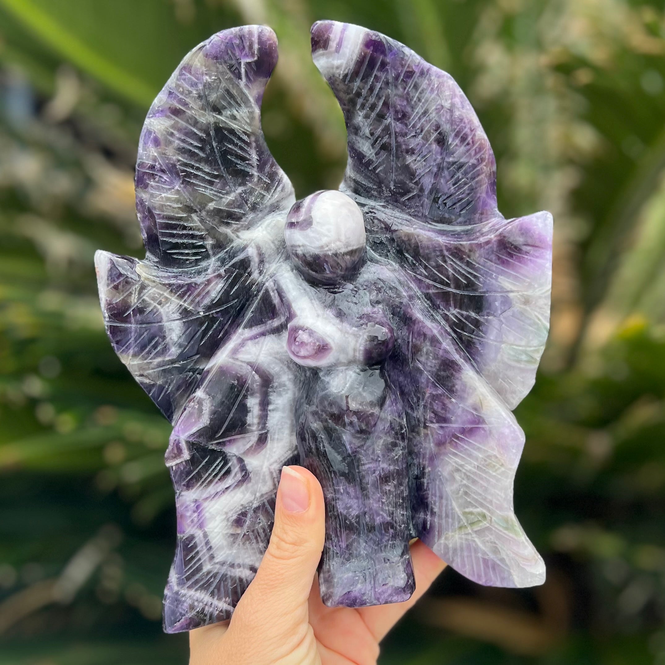 Amethyst Goddess Angel Carving
