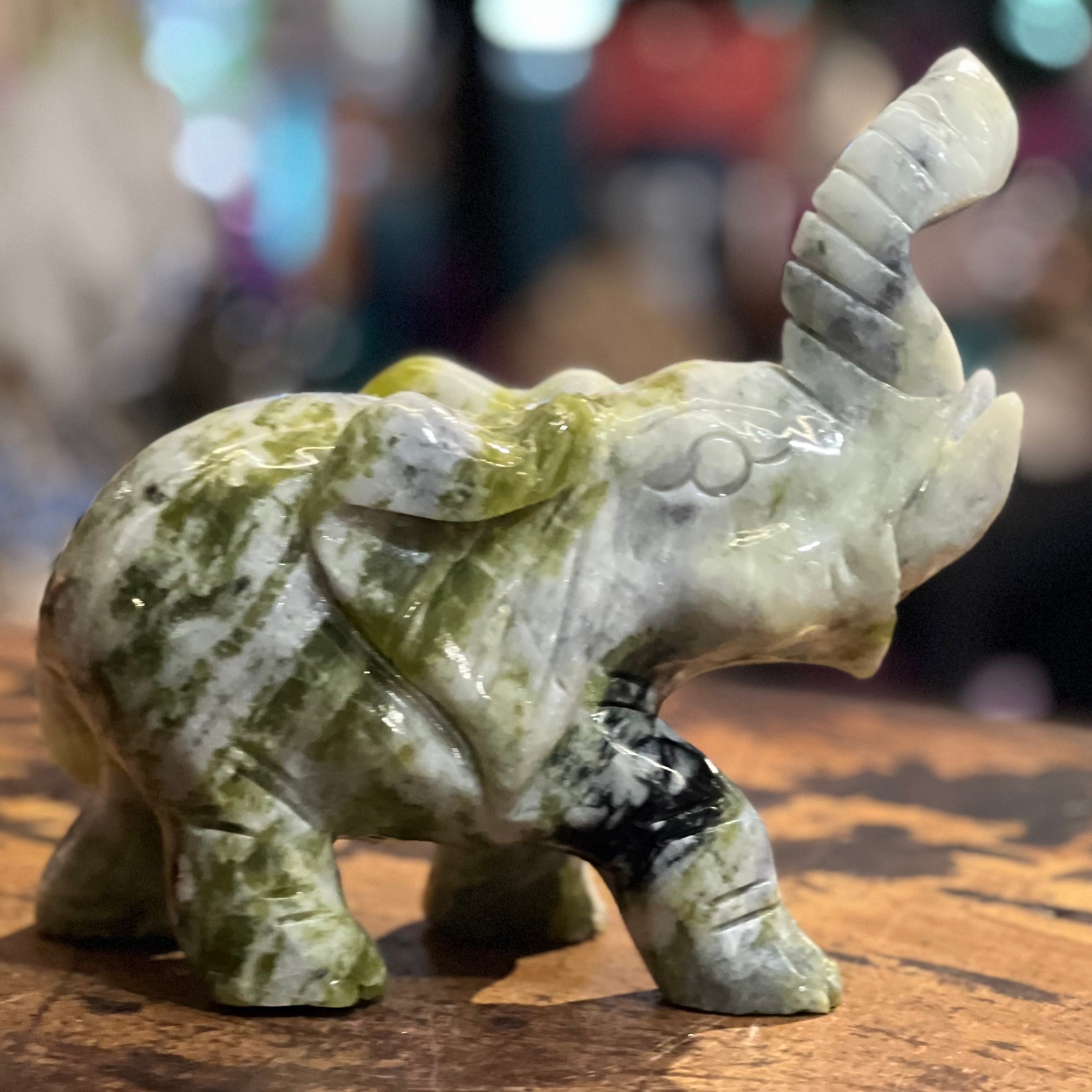 New Jade Lucky Elephant Carving